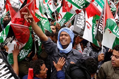 Western Sahara protest in Madrid #Saharawi protest Western Sahara, Online World, Make Up Your Mind, North Africa, Ancient Times, World News, Ancient Egyptian, Award Winning, Product Launch