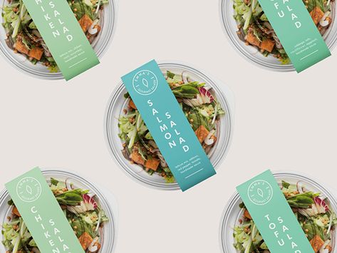 Healthy Takeaway, Gourmet Salads, Salad Packaging, Gourmet Salad, Salmon Salad, Branding Packaging, Creative Packaging Design, Creative Packaging, Packaging Design Inspiration