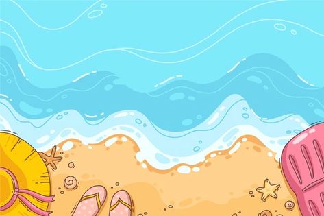 Free Vector | Hand drawn summer background Summer Backgrounds Aesthetic, Art Crayon, Sketch Background, Wallpaper Seni, Fortnite Thumbnail, Songkran Festival, Background Summer, Summer Cartoon, Summer Banner