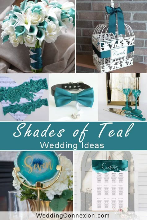 Teal And Aqua Wedding, Teal And Gold Wedding Flowers, Teal Reception Decor, Black And Teal Wedding Decorations, Teal And Silver Centerpieces, Teal Wedding Decorations Centerpieces, Teal Centerpieces Wedding Table Decor, Torquise Wedding Theme, Teal Wedding Table Decor