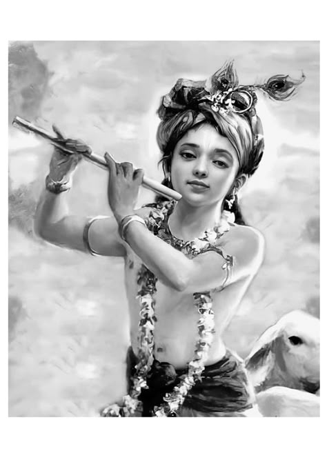 Krishna Black And White, Krishna Black, Iron Man Fan Art, Human Figure Sketches, Realistic Sketch, Spiritual Paintings, A Level Art Sketchbook, Pencil Sketch Images, Portraiture Drawing