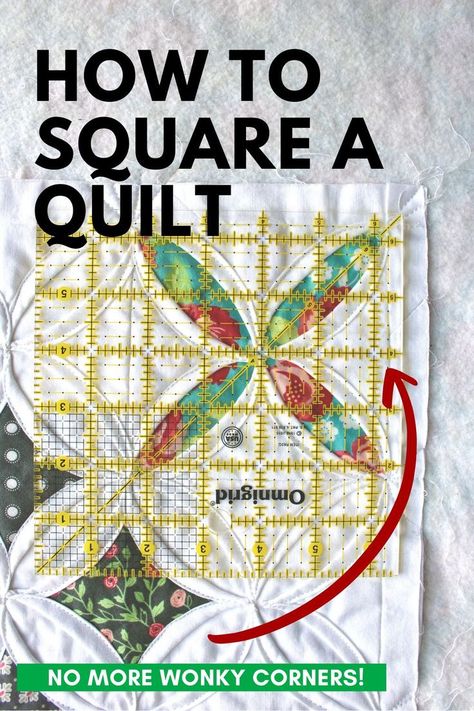 Quilting Stiches Ideas, Beginning Quilting Tutorials, Quilting 101 For Beginners, How To Square Up A Quilt Block, Quilting Tricks, Handmade Hobbies, Quilt Measurements, Binding Methods, Quilting Hacks