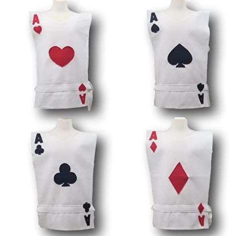 AmazonSmile: Ace of Hearts Playing Card Costume Tunic (Alice in Wonderland / Card Soldier) - Baby / Toddler / Kids / Teen / Adult Sizes : Handmade Products Alice In Wonderland Card Soldiers Costume, Playing Card Costume, Card Costume, Soldier Costume, Hearts Playing Cards, Heart Costume, Knight Costume, Alice In Wonderland Costume, Wonderland Costumes