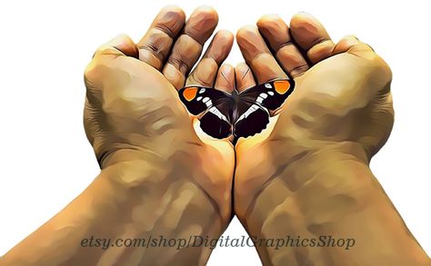 mans hand holding butterfly png overlay, clipart, printable art, jpg instant download, digital painting image to print Hand Holding Butterfly, Holding Butterfly, Mans Hand, Butterfly Png, Male Hands, Digital Kit, Hand Holding, Butterfly Art, Digital Media