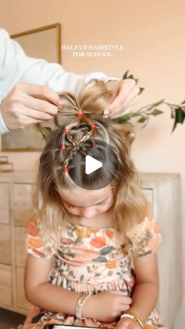 Kids Half Up Hairstyles, Half Up Half Down Girls Hairstyles, Half Up Kids Hairstyles, Half Up Half Down Kids Hair, Toddler Half Up Half Down Hair, Girls Half Up Hairstyles Kids, Kids Hairstyles For School, School Hairdos, Picture Day Hairstyles For Kids