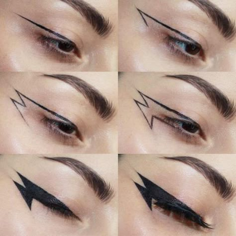 Goth Makeup Ideas And Tutorials: Bring Your Look To The Next Level ★ Goth Makeup Ideas, Eyeliner Trends, Maquillage Goth, Maquillage Halloween Simple, Goth Make Up, Makeup Tutorial Step By Step, Halloween Eye Makeup, Halloween Eyes, Unique Makeup