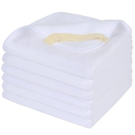 Amazon.com: SINLAND Microfiber Facial Cloths Fast Drying Washcloth 12inch x 12inch White 6 pack : Beauty & Personal Care Microfiber Face Cloth, Facial Cloths, Remove Makeup From Clothes, Removing Makeup, Makeup Remover Pads, Wash Cloth, Soft Makeup, Face Cloth, Mind Body And Soul