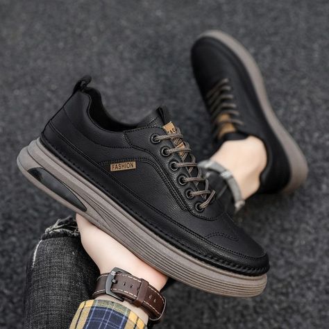 none Casual Shoes For Men Sneakers, Waterproof Shoes For Men, Spring Tide, Men Shoes Formal, White Leather Shoes, All Black Shoes, Waterproof Sneakers, Casual Leather Shoes, Best Shoes For Men