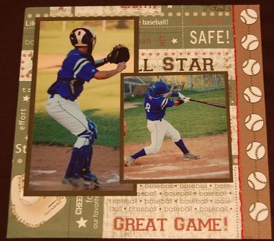 Baseball Scrapbook, Scrapbooking Sports, Scrapbook Boys, Picture Layouts, School Scrapbook, Kids Scrapbook, Scrapbook Room, Scrapbook Templates, Photo Layouts