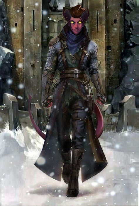 Dnd Tiefling, Cold Christmas, Pathfinder Character, Christmas Landscape, Fantasy Races, Sky Sunset, Dungeons And Dragons Characters, Dnd Art, D&d Dungeons And Dragons