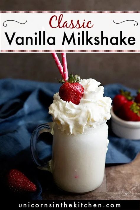 Everyone loves a classic vanilla milkshake! Creamy and luscious, this vanilla milkshake is so easy to make at home. Make this tasty drink and enjoy! Vanilla Milkshake Recipe, Multicultural Recipes, Milkshake Recipe Easy, Homemade Milkshake, Best Milkshakes, Chicory Recipe, Milkshake Recipe, Vanilla Milkshake, Vanilla Shake