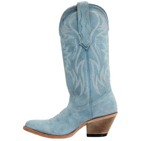 PRICES MAY VARY. Design: These western cowboy boots are designed with classic embroidered, pull-on style, and pointed toe, showcasing a classic but elegant western style. Material: These women's cowgirl boots are made with high-quality suded, and comfortable synthetic lining, which offers a soft next-to-skin feel to give feet comfortable. Comfort: Soft synthetic lining wicks away moisture, offers a comfortable next-to-skin feel, and provides cushioning to give feet comfort.Flexible wooden outsol Thrift Outfit, Blue Cowgirl Boots, Blue Cowboy Boots, Boot Pulls, Cowgirl Party, Neon Nights, Blue Boots, Shoe Fits, Cow Boy