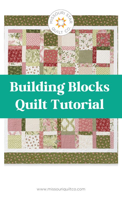 Learn how to make this easy, simple Building Blocks Quilt for beginners! Jenny Doan demonstrates how to make a quick and easy Building Blocks quilt using 10 inch squares of precut fabric (layer cakes). Easy Quilts For Beginners Free Pattern Missouri Star Quilt, Missouri Star Quilt Company Tutorials Triple Play, Easy Quilt Blocks For Beginners, Easy Brick Quilt Pattern, Missouri Star Quilt Company Quilting Books Patterns And Notions, Missouri Star Quilt Company Tutorials The Featherweight Shop, Building Blocks Quilt, Quilt For Beginners, Msqc Tutorials