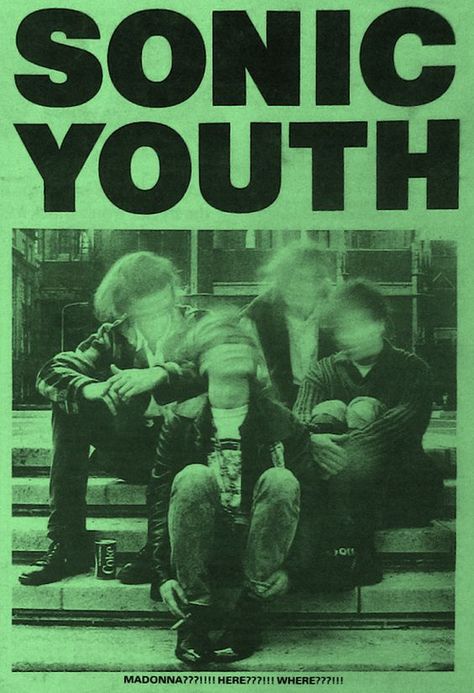 Go Media's Blog | 90's Graphic Design Inspiration Sonic Youth Poster, 90s Graphic Design, Posters Conception Graphique, Punk Poster, Arte Punk, Band Poster, Desain Editorial, Sonic Youth, Plakat Design