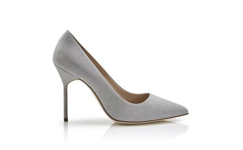 Manolo Blahnik - BB Size 12 Women Shoes, Formal Pumps, Charlotte Olympia Shoes, Grey Pumps, Manolo Blahnik Heels, Grey Suede, Fashion Heels, High Heels Stilettos, Ankle Straps