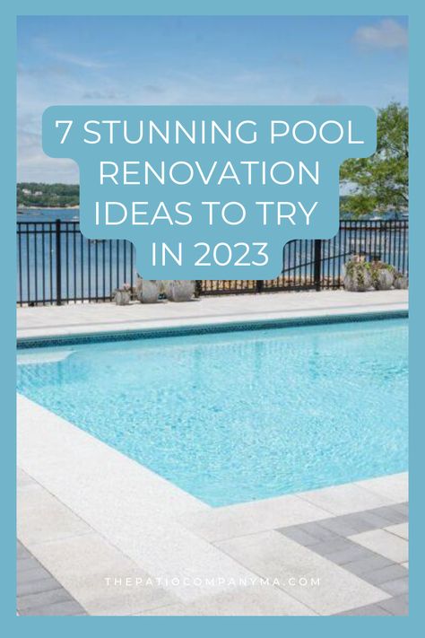 Swimming Pool Surround Ideas, Pool Deck Ideas Inground Pavers, Swimming Pool Surrounds, Pool Pavers And Coping Ideas, Updating Pool Area, Pool Upgrades Before And After, Pool Renovation Ideas Before And After, Pool Area Renovation, Pool Redo Before And After