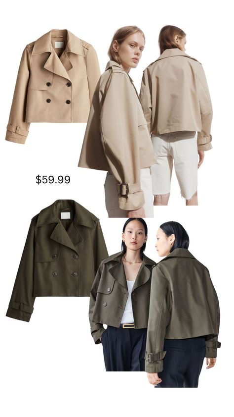 H&M cropped trench coat Cropped Trench Coat Outfit, Crop Trench Coat, Cropped Trench Coat, Trench Coat Outfit, Fall 24, Coat Outfits, Trench Coat, H&m, Fall Winter