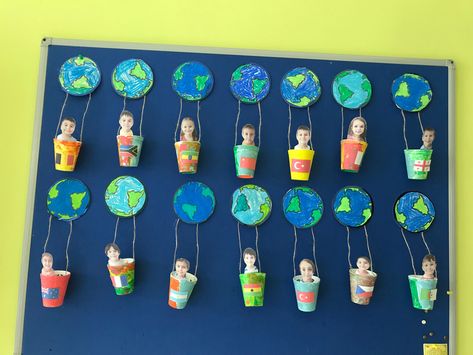 Our World Crafts For Preschoolers, Children Around The World Crafts, Around The World Crafts For Toddlers, World Children's Day Activities, Around The World Preschool Activities, Cultural Activities For Kids, Crafts Around The World, Around The World Crafts For Kids, Children's Day Activities