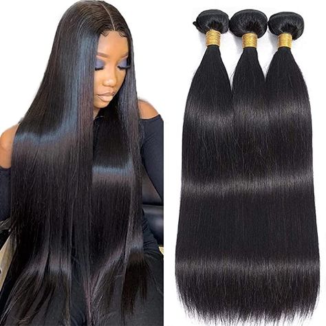 Amazon.com : 10A Straight Hair Bundles Brazilian 18 20 22 Inch 100% Unprocessed Virgin Hair Straight Weave Bundles Human Hair 3 Bundles Deals : Beauty & Personal Care Brazilian Human Hair Weave, Straight Weave, Straight Human Hair Bundles, Brazilian Straight Human Hair, Straight Bundles, Straight Weave Hairstyles, Hair Company, Natural Hair Extensions, Brazilian Hair Bundles