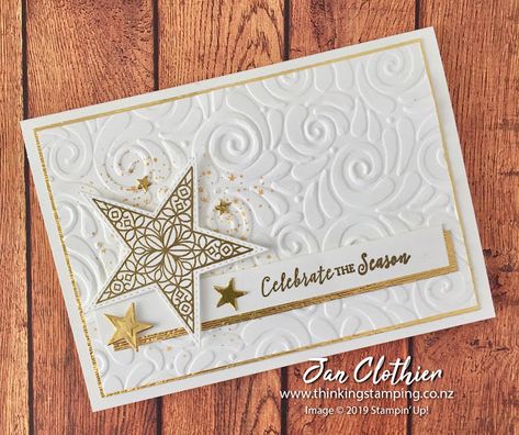 Thinking Stamping: So Many Stars for Paper Players 469 Classic Christmas Card, Holly Images, Classic Christmas Cards, Star Cards, Paper Stuff, Stampin Up Christmas Cards, Cat Holidays, Starry Night Van Gogh, Stampin Up Christmas