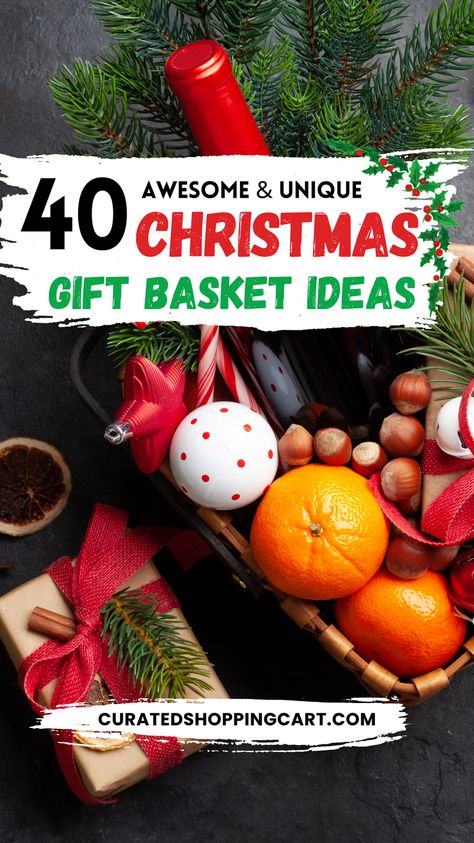 Check out the ultimate guide to gifting with our list of 40 awesome Christmas gift basket ideas! Perfect for friends, family, or coworkers, these creative baskets are filled with goodies that will delight everyone on your list. From gourmet treats and personalized treasures to themed collections, find the inspiration you need to create memorable holiday gifts. Don't miss out on these festive ideas that spread joy and cheer this Christmas season! Holiday gift ideas, unique gifts, festive gifts. Bundt Cake Gift Basket, Crockpot Christmas Gift Ideas, Holiday Food Basket Ideas, Christmas Lantern Gift Basket, Casserole Gift Basket Ideas, Christmas Gift Basket For Neighbors, Recipe Gift Basket Ideas, Salad Gift Basket Ideas, Christmas Cleaning Gift Basket