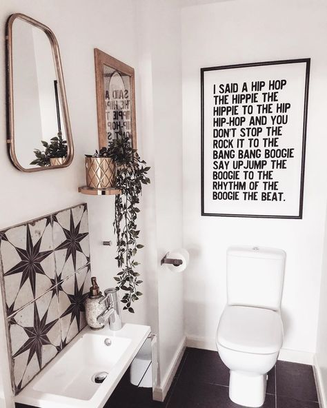 Above Toilet Decor, Toilet Decor Ideas, Above Toilet, Rapper Delight, Toilet Decor, Bathroom Artwork, Downstairs Loo, Bathroom Art Prints, Garden Cushions