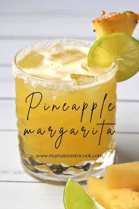 Paloma Margarita Recipe, Pineapple Mango Margarita, Shaken Margarita Recipes, Margaritas Recipes, Pineapple Margaritas, Pineapple Margarita Recipe, Pineapple Margarita, Cocktail Drinks Alcoholic, Tequila Drinks