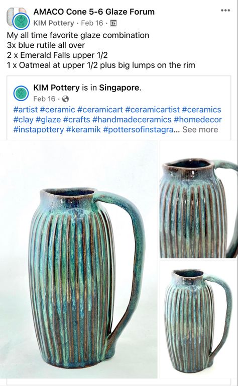 Spectrum Glazes, Blue Rutile, Ceramics Pottery Mugs, Amaco Glazes, Ceramic Glaze Recipes, Pottery Workshop, Pottery Painting Designs, Glaze Ceramics, Pottery Glazes