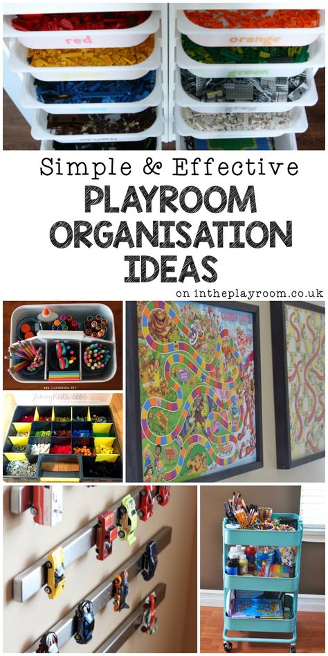 15 Simple and Effective Playroom Organisation Ideas - In The Playroom Ultimate Playroom, Organized Playroom, Playroom Organisation, Playroom Organization Ideas, Diy Playroom, Baby Playroom, Basement Playroom, Boys Playroom, Recreational Room