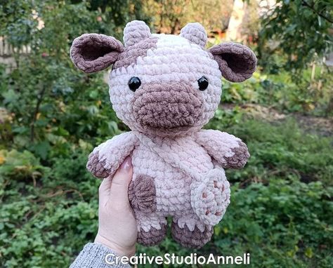 Big Crochet Cow Plushie/ Amigurumi cow/ animals/ Cookie milky cow/ Farm animals/baby plush toys/ stuff cow/ Christmas gift/nursery decor Crochet toys free patterns easy #crochettoysfreepatternseasy #crochet #crochettoy #crochetpattern #crochetpatterns 4.935 Crochet Cow Plushie, Animal Plushies, Big Crochet, Plushie Amigurumi, Cow Toys, Crochet Toys Free Patterns, Xmas Toys, Crochet Nursery, Amigurumi Cow