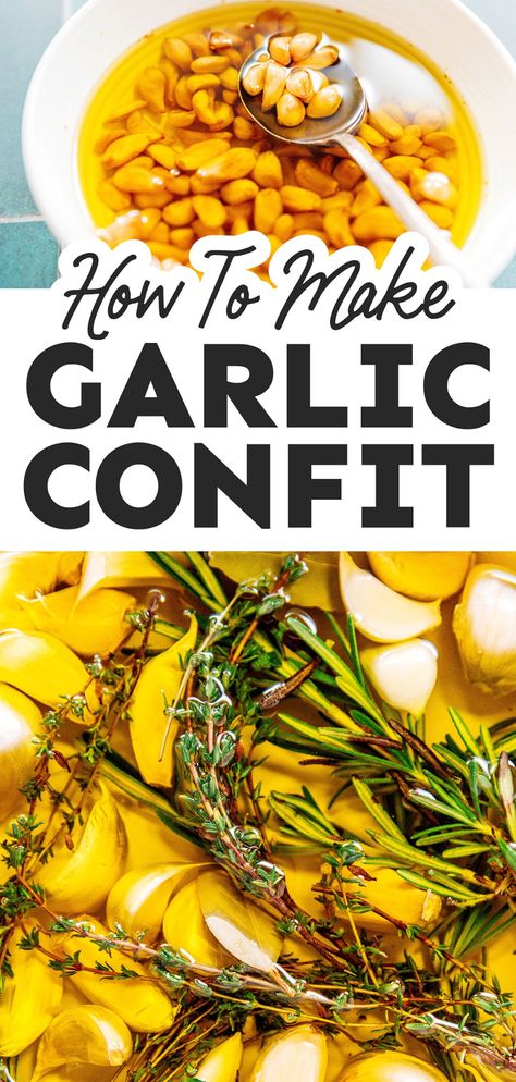 Garlic Oil Recipe, Vegan Garlic Bread, Confit Recipes, Vegetarian Appetizer, Garlic Confit, Acorn Squash Recipes, Healthy Budget, Vegetarian Italian, Olive Oil Recipes