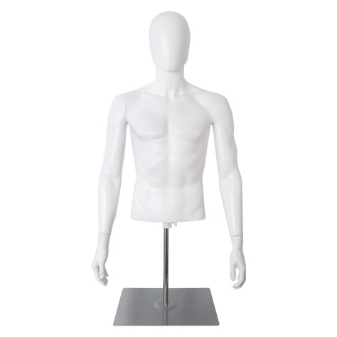 PRICES MAY VARY. 【STRONG AND DURABLE QUALITY】Our mannequin made of high-quality PP material. This mannequin every process done elaborately, better effect with fashion clothes. Mannequin with metal base male dress form display mannequin body. 【ADJUSTABLE POSTURE】Every part of the male mannequin is removable. The mannequin's human head and arms are adjustable, the head can be rotated 360 °, you can switch to any pose according to your preferences. And you can match the clothes by yourself through Mannequin Male, Clothes Mannequin, Mannequin Stand, Male Dress, Male Mannequin, Mannequin Display, Display Mannequins, Clothing Shops, Half Body