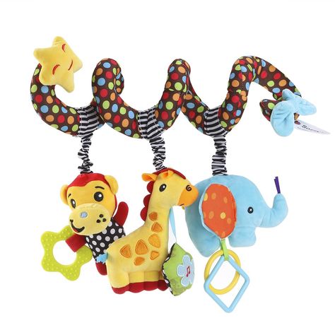 This stroller toy is made of soft cotton plush for the comfort and safety of babies from new born. Attaches easily around crib rails,strollers,baby seat handles,shopping cart handles,etc. *** Click image for more details. (This is an affiliate link) Baby Car Seat Toys, Baby Stroller Toys, Car Seat Toys, Toy Monkey, Baby Activity, Crib Toys, Stroller Toys, Newborn Toys, Developmental Toys