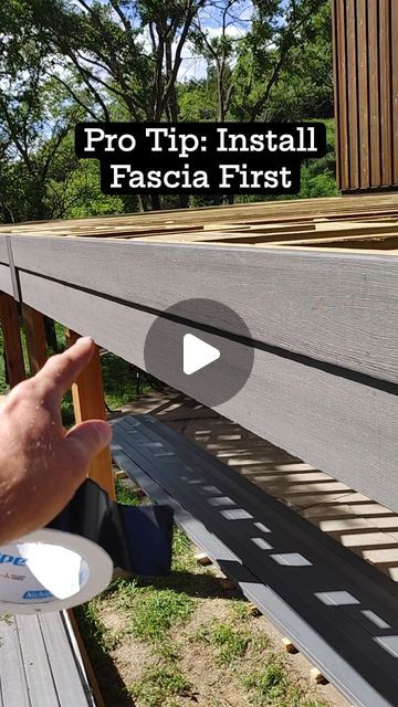 Deck Edge Ideas, Deck Fascia Ideas, Deck Facia, Deck Fascia, Boulder House, Ground Level Deck, Diy Exterior, Decking Ideas, Enclosed Porch