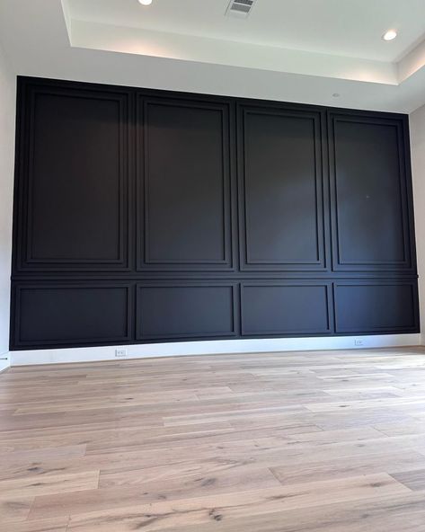 21+ Elegant Black Accent Wall Ideas (2024 Trends) - DrExplains Black Accent Wall Ideas, Black Panel Bedroom, Black Accent Wall, Black Painted Walls, Dining Room Accent Wall, Accent Wall Design, Feature Wall Design, Black Accent Walls, Accent Wall Ideas