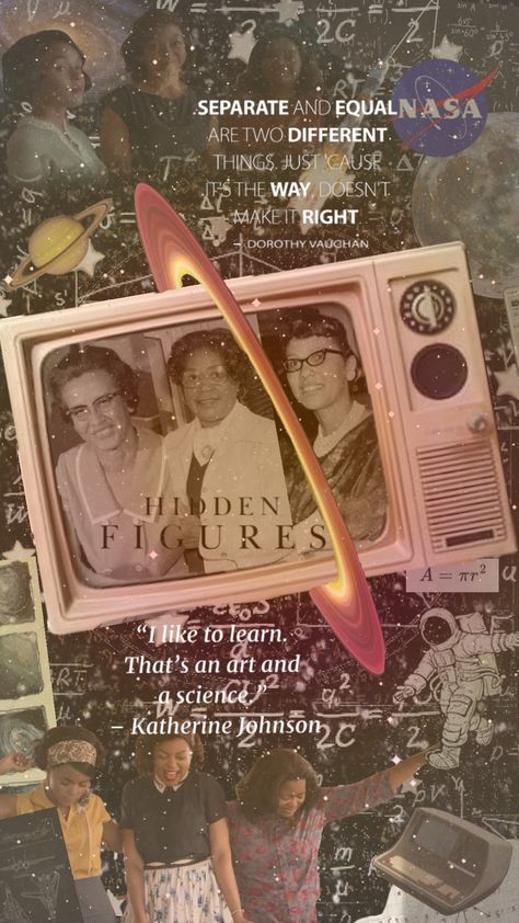 Happy Women’s History Month! Hidden Figures •☆• Katherine Johnson, Mary Jackson, and Dorothy Vaughan Hidden Figures Aesthetic, Figures Aesthetic, Katherine Johnson, Hidden Figures, Happy Women, History