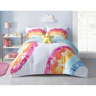 Search for Kids Bedding Girls | Discover our Best Deals at Bed Bath & Beyond Rainbow Comforter, Hot Tub Swim Spa, Linen Chest, Bright Side Of Life, Bbq Cover, Tie Dye Rainbow, Girls Rooms, Reversible Comforter, Patio Furniture Covers