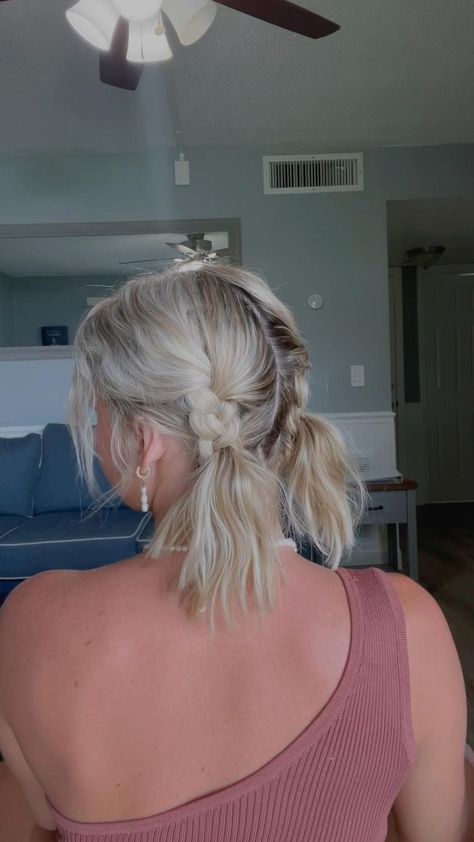 Easy braided hairstyle hack for those who can’t French braid in 2022 | Short hair updo, Hairdos for short hair, Braids for short hair Easy Braided Hairstyle, Short Hair Dos, Braided Hairstyle, Hairdos For Short Hair, Short Hair Tutorial, Peinados Fáciles Para Cabello Corto, Hair Stylies, Work Hairstyles, Penteado Cabelo Curto