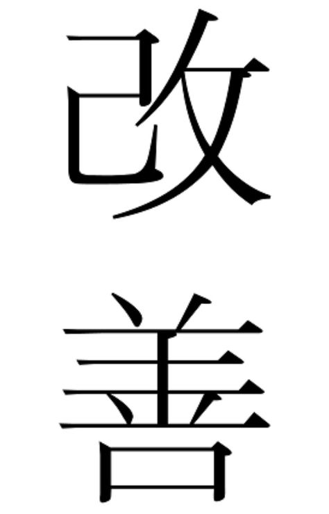 Kaizen a Japanese word meaning is practice of continuous improvement. Kaizen Tatto Idea, Kaizen Japanese Tattoo Ideas, Kaizen Symbol, Kaizen Meaning, Kaizen Japanese Tattoo, Kaizen Japanese, Japanese Word Meaning, Zen Tattoo, Left Arm Tattoos