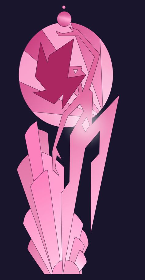 Pink Diamond Mural, Diamond Mural, Models Polaroids, Pink Diamond Wallpaper, Steven Universe Background, Diamante Rosa Steven Universe, Pink Diamond Su, Shape Drawing, Steven Universe Diamond