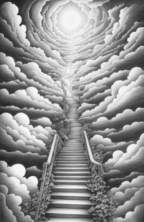 stairway to heaven ( Led Zeppelin ) Stairway To Heaven Led Zeppelin, Led Zeppelin Stairway To Heaven, Led Zeppelin Art, Heaven Art, Stairway To Heaven, To Heaven, Tattoo Stencils, Led Zeppelin, Zeppelin