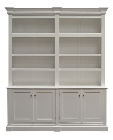 Built In Kitchen Hutch, Scandinavian Interior Kitchen, Buffet And Hutch, Ikea Billy Bookcase Hack, Built In Shelves Living Room, Luxe Furniture, Buffet Hutch, Living Room Built Ins, Beach House Living Room