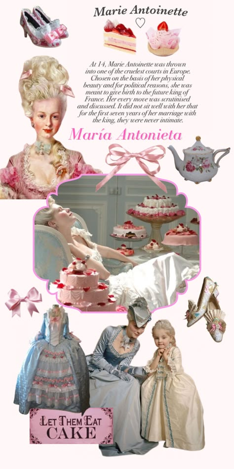 #collage #aesthetic #coquette Marie Antoinette Diet, Marie Antoinette Aesthetic Modern, Antoinette Core, Marie Antoinette Dress, Marie Antoinette Aesthetic, Marie Antoinette Movie, Marie Antoinette Party, Rococo Aesthetic, Marie Antoinette 2006