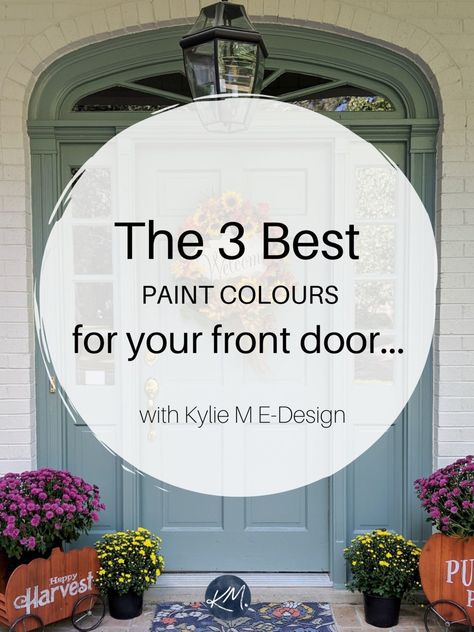 Paint Colors For Front Door, Exterior Door Paint Colors, Stone Roof, Exterior Paint Colours, Basement Paint, Painted Exterior Doors, Navy Blue Paint Colors, Kylie M Interiors, Front Door Paint