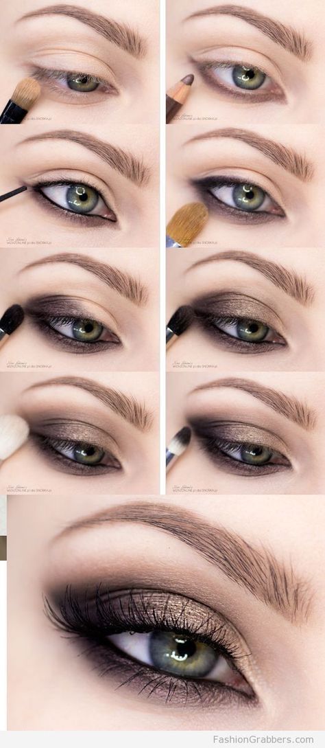 Smokey Eyes Tutorial, Green Eyes Pop, Smoky Eye Makeup Tutorial, Smokey Eye Easy, Eye Makeup Tutorials, Mekap Mata, Alat Makeup, Tutorial Origami, Flot Makeup