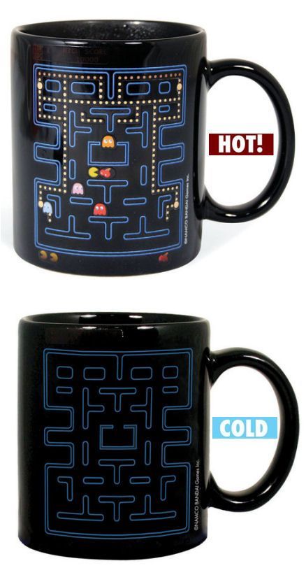 Pac Man, Cool Mugs, Mug Ceramic, Cool Inventions, Cute Mugs, Mug Shots, Cups And Mugs, Cool Gadgets, Mug Cup