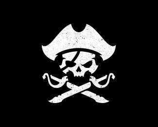 Pirate King with awesome dragon blades Pirate Branding, Pirates Logo Design, Pirate Logo Design, Pirate Flag Design, Pirate Icon, Skull Logo Design, Pirate Symbols, Pirates Skull, Pirate Logo