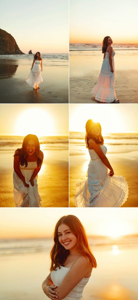 Photo Pose On Beach, Beach Pictures Poses Senior, Senior Photo Beach Ideas, Unique Senior Pictures Beach, Portrait Beach Photography, Senior Pictures Beach Outfits, Beach Portrait Poses, Senior Picture Outfit Ideas Beach, Senior Picture Ideas Hawaii