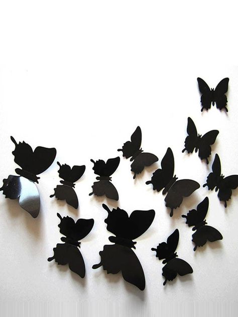 Butterfly Wedding Decorations, 3d Butterfly Wall Decor, Stickers Butterfly, Girls Wall Stickers, Diy Wall Decals, Butterfly Wall Decals, Diy Wall Stickers, Butterfly Decal, 3d Butterfly Wall Stickers