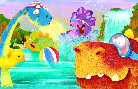 Dinosaur pool party Pool Party Illustration, Dinosaur Pool Party, 90s Fashion Outfits Hip Hop Party, Party Illustration, Pool Party Favors, Cool Pools, Pool Party, 1st Birthday, Dinosaur Stuffed Animal